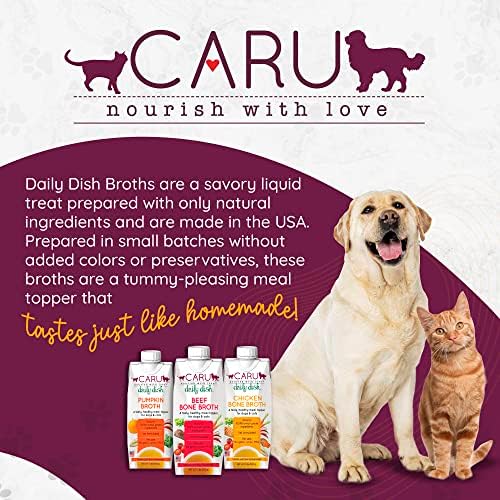 Caru - Daily Dish Beef Bone Broth - Meal Topper for Dogs & Cats - Supports Overall Pet Health - Pour-Over Broth for Wet/Dry Food - Human Grade Ingredients - Non-GMO - Made in USA - 6 Pack - Image 6