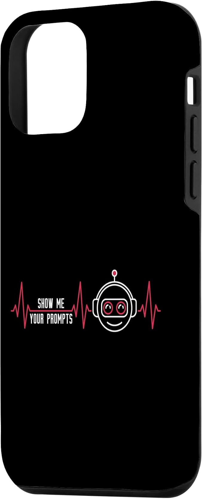 Show Me Your Prompts AI Artificial Intelligence Heartbeat Case for iPhone 12 mini - Image 2