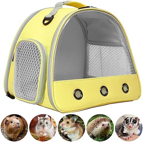 Bearded DragonTravel Cage,Lizards Carrier, Small Animal Travel Carrier for Hedgehog Rat Parrot Bird Guinea Pig, Portable Guinea Pig Travel Bag for 2 - Image 2