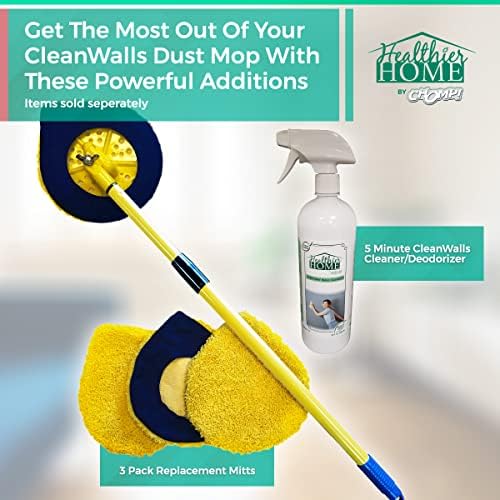 CHOMP! Painted Wall Cleaner Spray: Healthier Home 5-Minute CleanWalls 4-in-1 Multipurpose, Ceiling and Baseboard Cleaning - Dirt, Dust, Odor and Stain Remover - 128 Oz (Meadow Breeze) - Image 6