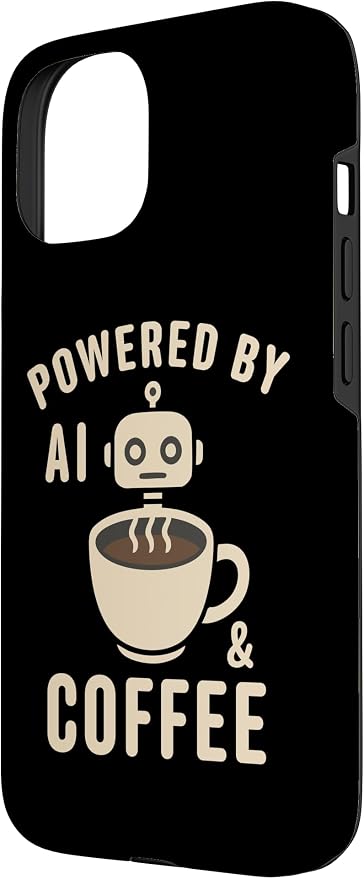 Powered by AI and Coffee Robot Case for iPhone 15 - Image 2