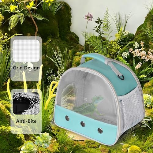 Guinea Pig Carrier,Guinea Pig Carrier for 2,Ventilation Carrier for Bearded Dragon,Reptile Travel Carrier for Lizards Sugar Glider Hedgehog Rat Parrot Birds,Airline Approved Green - Image 5
