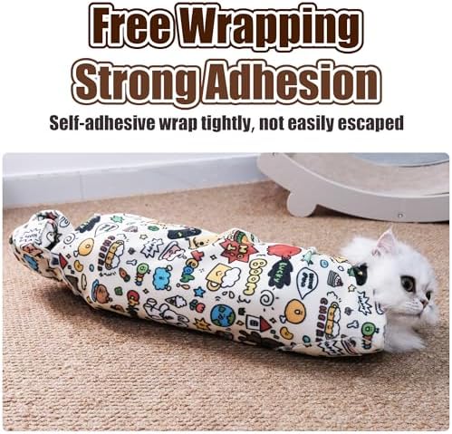 21.7" Cat Grooming Wrap Cat Wrap for Cutting Nails M(Within 6lbs) - Image 5