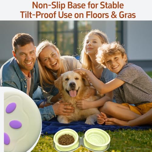 2-in-1 Collapsible Dog Travel Bowl Portable Silicone Carabiner - Image 5