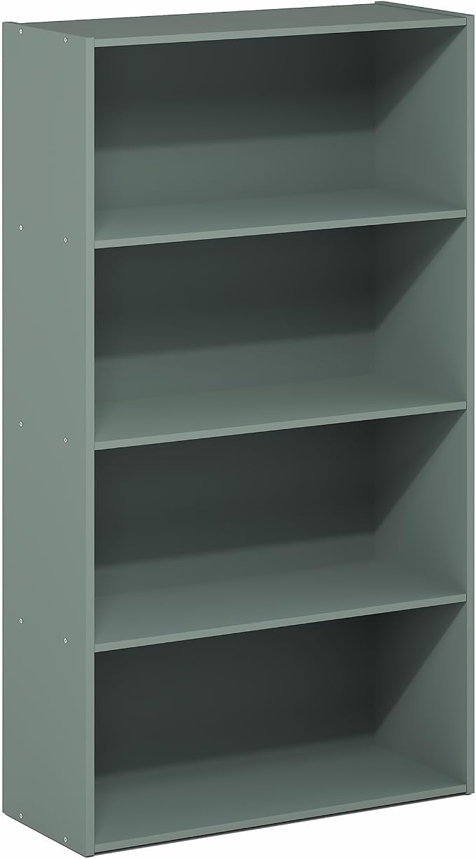 Furinno PASIR Book Shelf, 3-Tier Bookshelf, Storage Shelves Bookcase, 9.7 x 23.7 x 31.5, for Living Room, Bedroom, Home Office, Sage Green - Image 7