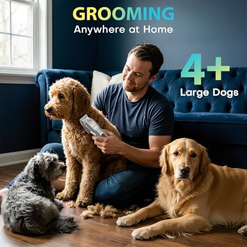 Dog Clippers for Grooming Thick Hair, Quiet Rechargeable Pet Shaver - Image 5