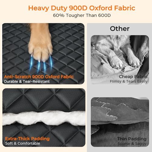 URPOWER 900D Durable Dog Seat Cover for Back Seat, 100% Waterproof Hammock - Image 2