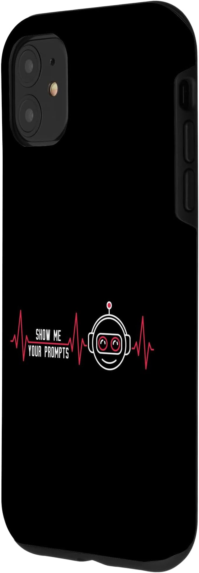 Show Me Your Prompts AI Artificial Intelligence Heartbeat Case for iPhone 11 - Image 2