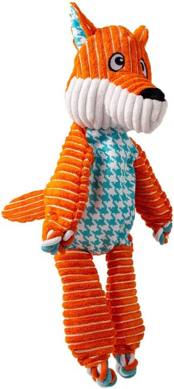KONG Floppy Knots - Durable No‑Stuffing Squeaky Rope & Plush Dog Toy - for Teething, Playing (Fox, Extra Large) - Image 5