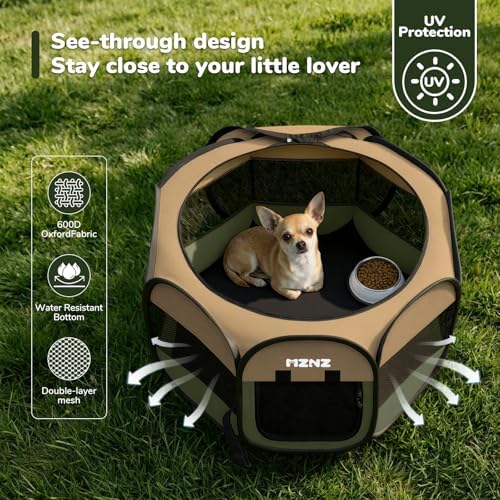 Dog Cat Small Animal Puppy Playpen Crate, Small, Olive Green - Image 6