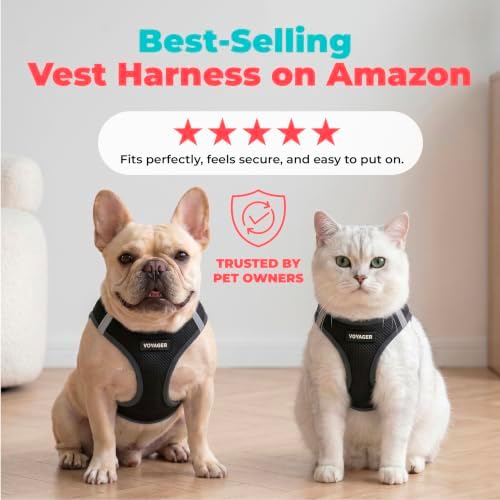 Voyager Step-in Air Dog Vest Harness - Black, X-Small - Image 6