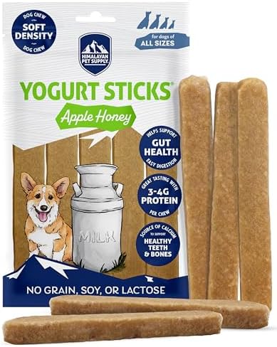 Himalayan Dog Chew Yogurt Sticks, Probiotic Treats, Apple Honey, 5 Treats by HimalayanDogChew