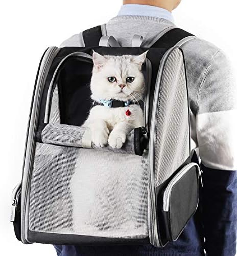 Texsens Innovative Traveler Bubble Backpack Pet Carriers for Cats and Dogs (Black) - Image 5