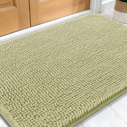OLANLY Dog Door Mat for Muddy Paws 34x21, Super Absorbent Chenille Mud Mat by OLANLY