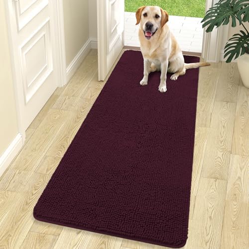 OLANLY Dog Door Mat for Muddy Paws 70x24, Super Absorbent Chenille Mud Mat by OLANLY