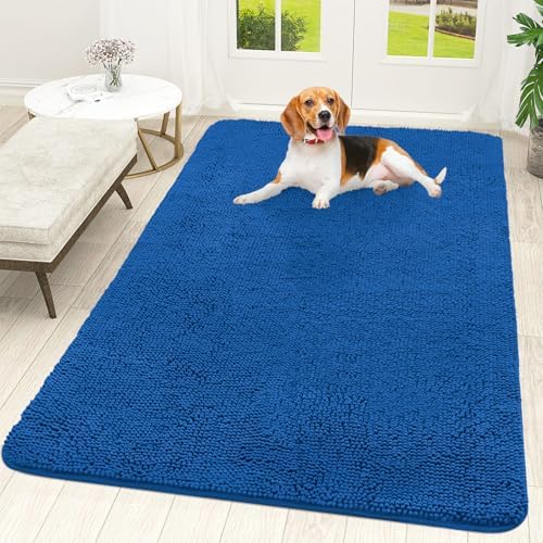 OLANLY Dog Door Mat for Muddy Paws 59x35, Super Absorbent Chenille Mud Mat by OLANLY