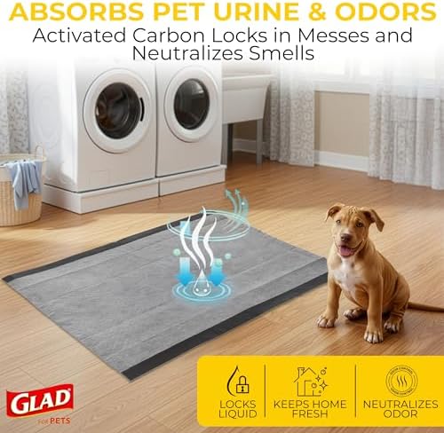 Glad for Pets XL Charcoal Training Pads for Dogs and Puppies, 50 Ct, 4-Pk - Image 4