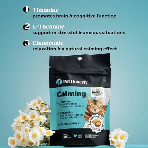 Pet Honesty Vet Backed Cat Calming & Anxiety Relief Chews, Chicken, 900ct - Image 3