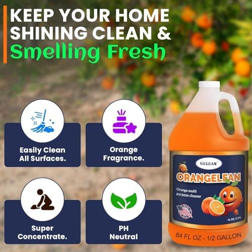 Multi Purpose Cleaner Pet Odor eliminator 64oz - Concentrate MAKES 32 GALLON - MADE IN USA- pH Neutral - Strong Floor Cleaner Odor eliminator - Stain Remover Cleaner & Deodorant (64 Fl Oz, Orangelean) - Image 3