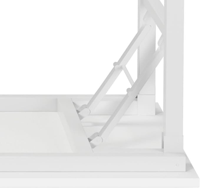 Need Office Computer Desk 60 Inch Sturdy Folding Laptop Table White | White Frame Writing Gaming Work Table/Foldable Home Office Desk/Sewing Table, No Assembly Required - Image 9