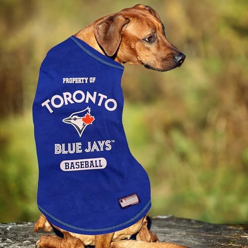 MLB Tee Shirt for Dogs & Cats - Toronto Blue Jays Dog T-Shirt, Medium. - Image 2