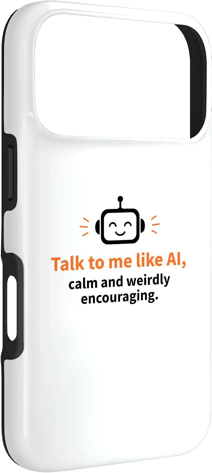 AI Robot Calm Encouraging Tech Support Case for iPhone 17 Pro - Image 3