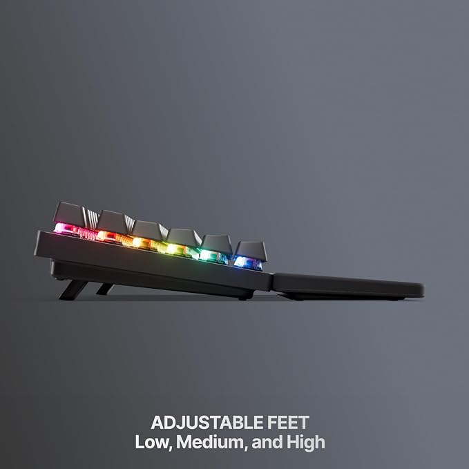 SteelSeries Apex Pro TKL Gen 3 Gaming Keyboard - OmniPoint 3.0 Analog Magnetic Switches, Quickset Auto-Presets (Rapid Trigger, Rapid Tap/SOCD, Protection Mode), OLED, RGB, PBT Keycaps, 2.4G+BT, Black - Image 11