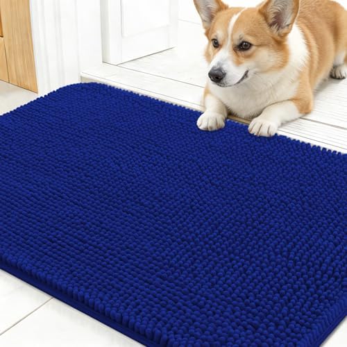 OLANLY Dog Door Mat for Muddy Paws 30x17, Super Absorbent Chenille Mud Mat by OLANLY