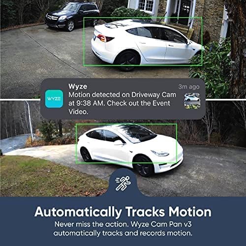 WYZE Cam Pan v3 Indoor/Outdoor IP65 1080P 360° Pan/Tilt/Zoom WiFi Smart Home Security Camera, Motion Tracking for Baby/Pet, Color Night Vision, Works with Alexa&Google Assistant, Free Expert Setup - Image 4