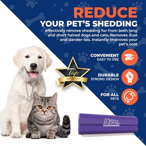 EquiGroomer 5-Inch Undercoat Deshedding Brush for Dogs & Cats, Purple - Image 5
