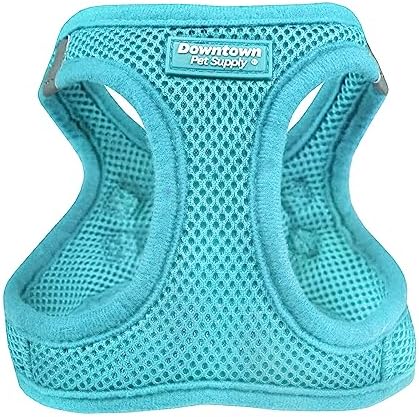 Downtown Pet Supply Step-in Dog Harness – No Pull, Adjustable Padded Mesh with Reflective Trim, Secure Buckle Strap – Comfortable & Breathable Small Dog Harness, XX-Small, Light Blue by DowntownPetSupply