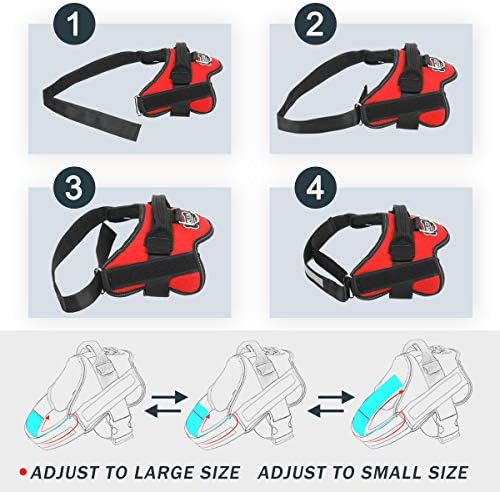 Bolux Dog Harness, No-Pull Reflective Dog Vest, Breathable Adjustable Pet Harness with Handle for Outdoor Walking - No More Pulling, Tugging or Choking (Red, S) - Image 3