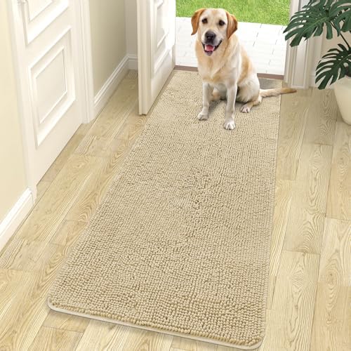 OLANLY Dog Door Mat for Muddy Paws 70x24, Super Absorbent Chenille Mud Mat by OLANLY