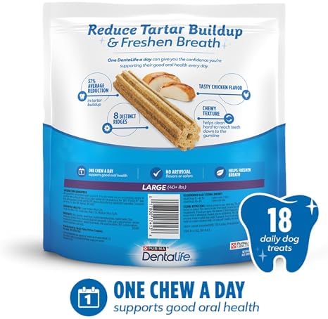 Dentalife Purina Daily Dental Chews for Large Dogs, 18 ct Pouch - Image 6