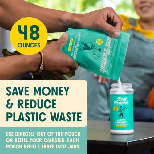 Aunt Fannie's Carpet Refresher Refill, Bright Lemon, 48 oz, Refill + Shaker - Image 2