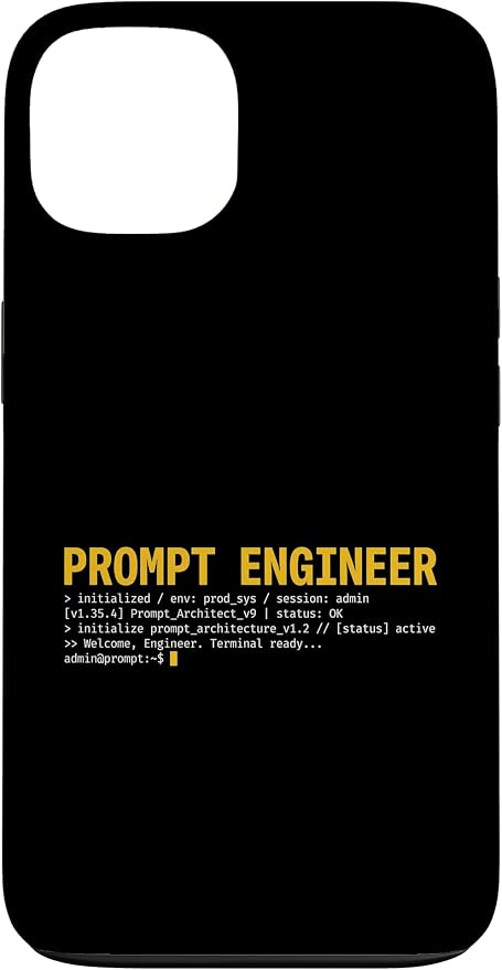 Prompt Engineer Terminal Screen AI Developer Software Coder Case for iPhone 13 by Unknown