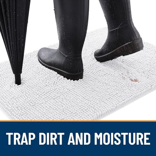 OLANLY Dog Door Mat for Muddy Paws 70x32, Super Absorbent Chenille Mud Mat - Image 2