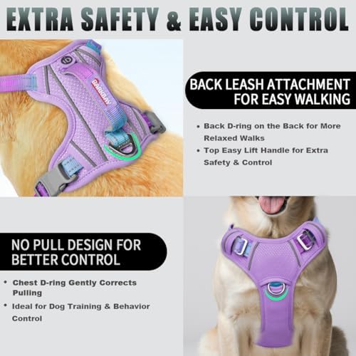 BARKBAY Dog Harness for Medium Sized Dog No Pull Dog Vest ID Tag Pocket - Image 3