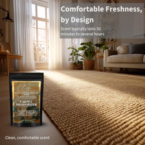 Lapew Honeysuckle Jasmine Carpet Deodorizer Powder - Pet Safe Freshener for Vacuuming | Scented Odor Eliminator for Home | 16 oz - Image 5