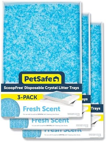 PetSafe ScoopFree Disposable Crystal Cat Litter Tray, Fresh Scent, 3 Pack by PetSafe