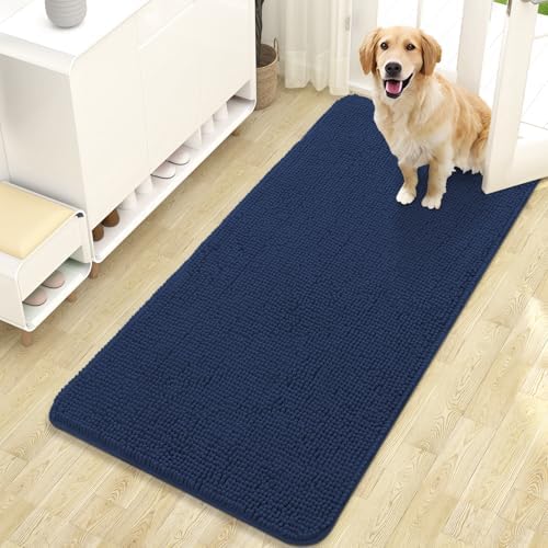 OLANLY Dog Door Mat for Muddy Paws 47x24, Super Absorbent Chenille Mud Mat by OLANLY
