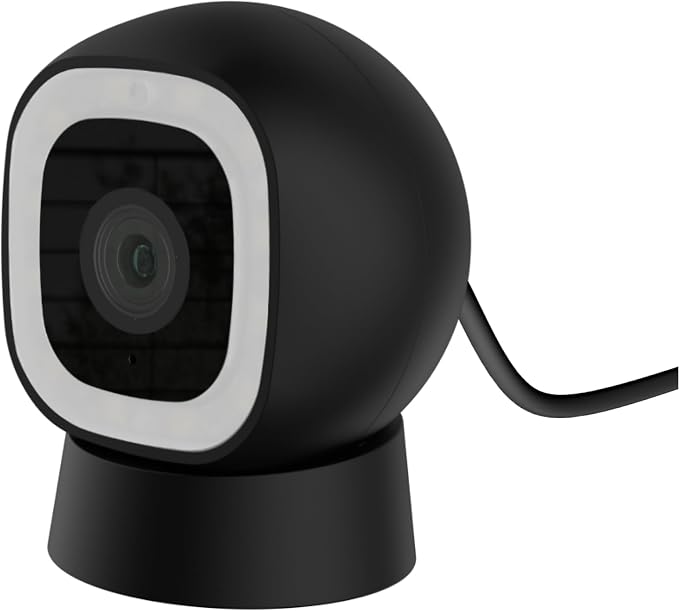 Luna 2K QHD Security Camera Indoor/Outdoor, 2.4GHzWired IP65 WiFi Camera for Home Security, Color Night Vision, Spotlight/Siren, AI Motion Detection, Smart Alerts, App Control (1, Black) by LUNAHOME