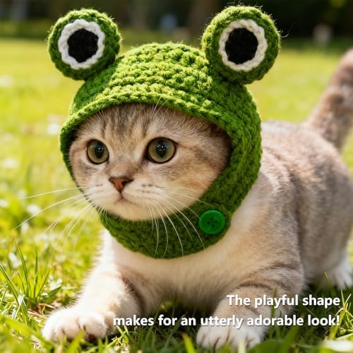 Cute Cat Hat Costume Suitable for 5 to16 lbs - Hats for Cats Head Circumference 11" or Less Kitten Outfits pet Christmas Photography Outfits - Image 2