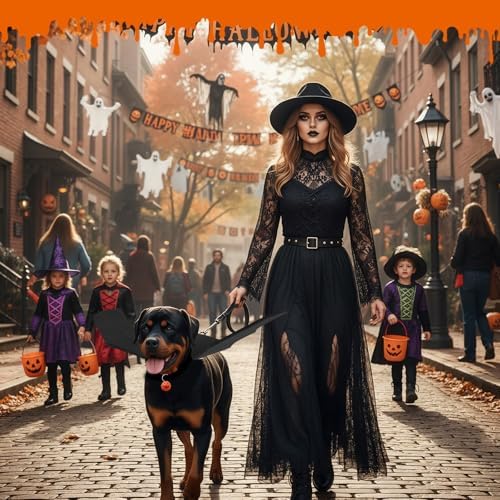 Dog Halloween Costumes for Large Dogs, Dog Bat Wings with Pumpkin Bell Pet Halloween Cosplay Party Dress Up (X-Large) - Image 6