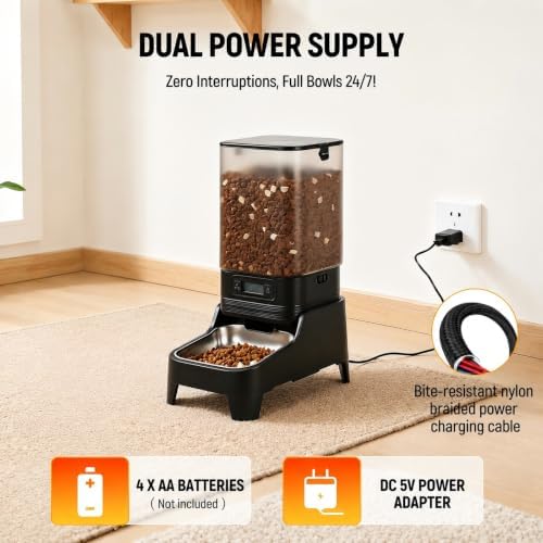 Marchul 15L Automatic Cat Feeder and Water Dispenser, Programmable Feeder - Image 6