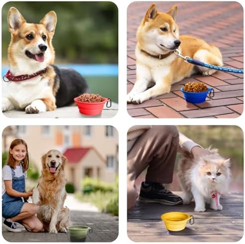 PetBonus 2-Pack Collapsible Dog Bowls, Portable Travel Dog Water Food Bowls - Image 6