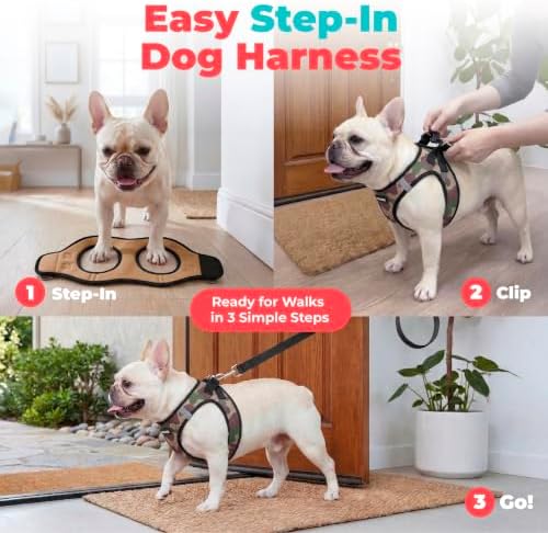 Voyager Step-in Air Dog Vest Harness - Army, Large - Image 3