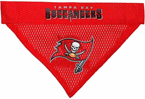 Pets First NFL DOG BANDANA - TAMPA BAY BUCCANEERS REVERSIBLE PET BANDANA. 2 Sided Sports Bandana with a PREMIUM Embroidery TEAM LOGO, Large/X-Large. - 2 Sizes & 32 NFL Teams available by PETSFIRST