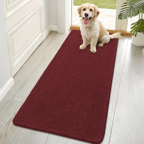 OLANLY Dog Door Mat for Muddy Paws 70x32, Super Absorbent Chenille Mud Mat by OLANLY