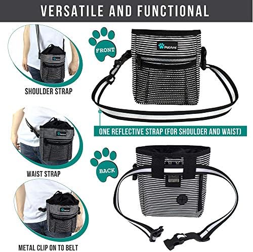 PetAmi Hands Free Dog Treat Pouch for Training and Walking, Stripes - Image 4